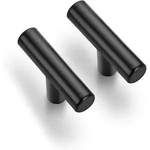 10 Pack 2 Inch Cabinet Pulls Matte Black Stainless Steel Kitchen Drawer Pulls Cupboard Cabinet Handles