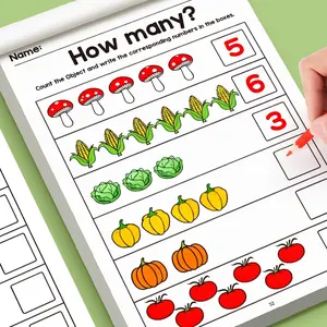 32 Page Pen Control Writing Practice Book, Numbers 0-10 Dot Matrix Tracing, Early Education Gift for Kids