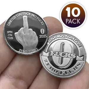 ZFG Inc. Middle Finger/Zero Fucks Coin - 10-Pack - 10 Shiny Coins 100% Made in the USA!