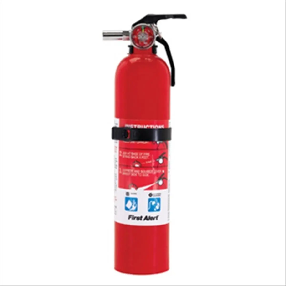 BRK Electronic Garage10 Fire Extinguisher - 10Bc Rating, Gauge-Included Metal Kitchen Fire Starter Utensil