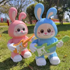 Cartoon Rabbit Guitarist Toy, 1 Box Musical Toy, Educational Toy for Kids, Birthday Gift for Boys & Girls