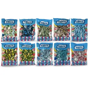 Vidal Imported Swedish Watermelon Gummies & Caffeine-Free Licorice Candy, 1 Kg (2.2 lb) Bags with Flavor Variety Option