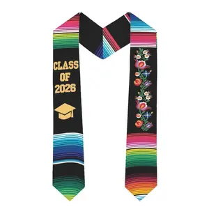 Deluxe Mexican Graduation Sash 2026 | Embroidered Estolas de Graduacion 2026 | Authentic Mexican Sash for Graduation 2026