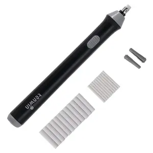 Electric Eraser, Battery Operated Automatic Portable Eraser Pen with 22pcs Replacement Eraser Head, Electric Pencil Eraser for Sketching Pencils Drafting Drawing Graphite(without Battery)
