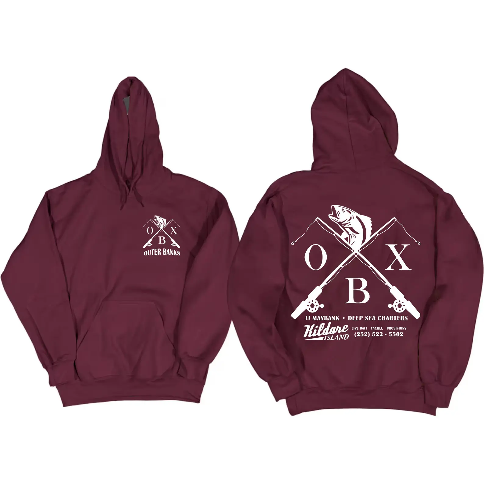 Maybank Fishing Deep Sea Charters T Shirt, JJ Maybanks Outer Banks Sweatshirt, P4L JJ OBX 2Side T Shirt Sweatshirt Hoodie