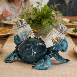 Crab Kitchen Accessories Decorative Salt And Pepper Shakers Funny Set For Table Coastal Kitchen Decor Nautical Table Decorations Beach Decor For Home Dining Room Ocean