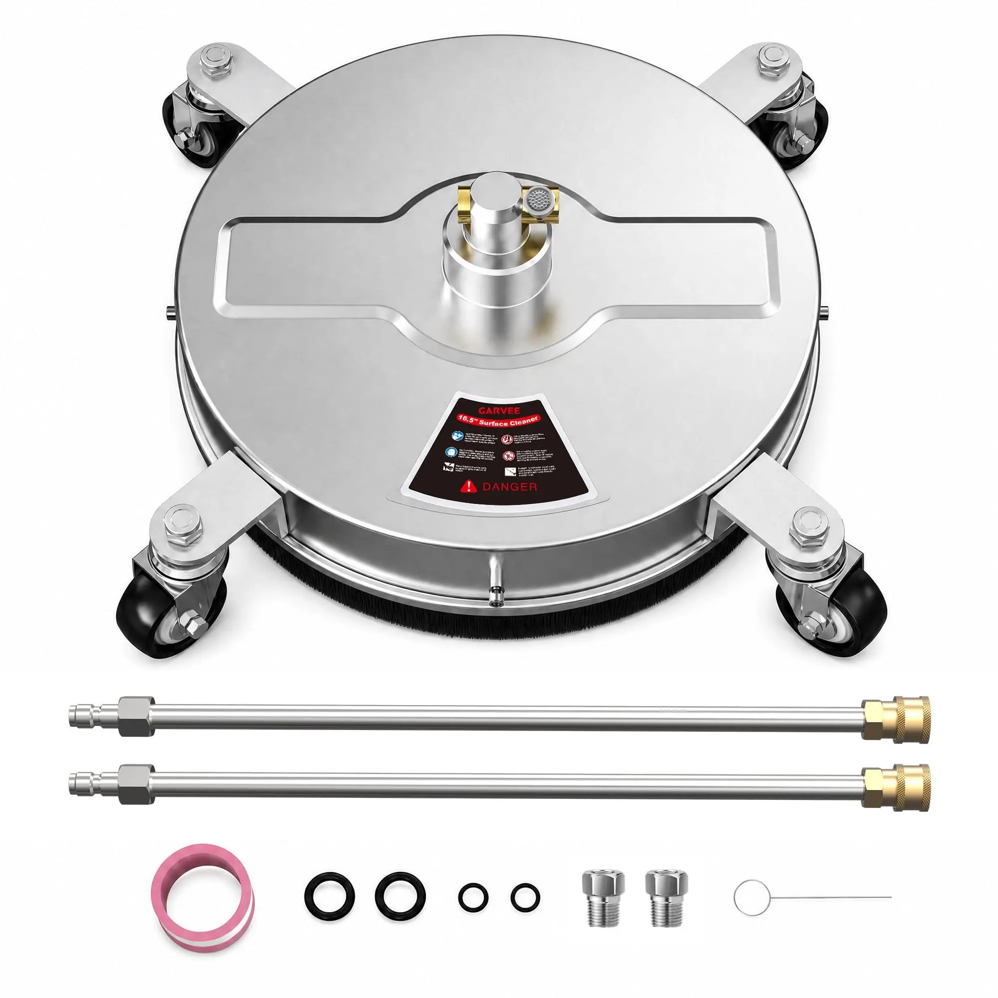 Gaomon 16.5 in Pressure Washer Surface Cleaner, 4-Wheel Design, 1/4 in Quick Plug Connection Gaomon 16.5 in Pressure Washer Surface Cleaner, 4-Wheel Design, 1/4 in Quick Plug Connection