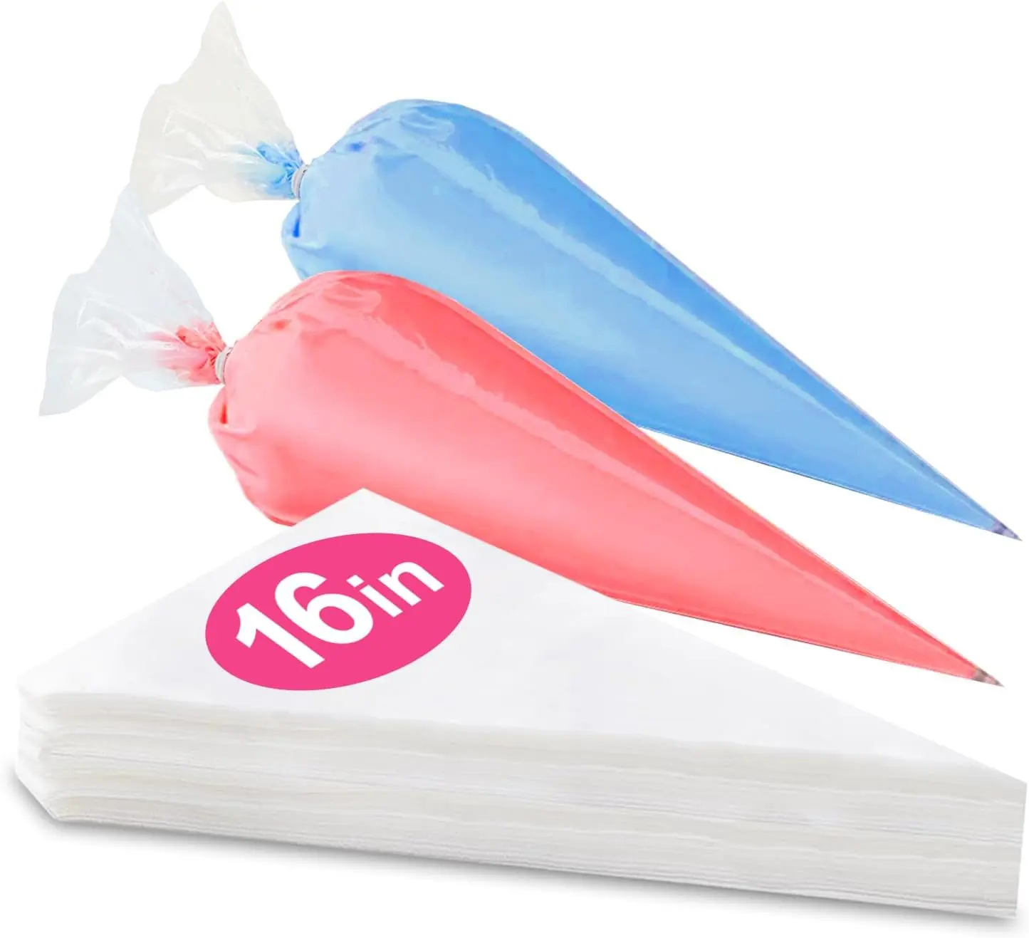 16 Inch Piping Bags Disposable, 50 count Large Pastry Bags, Icing Bags, Cake Decorating Bags, Decorating Bags Large Piping Bags, Frosting Bags