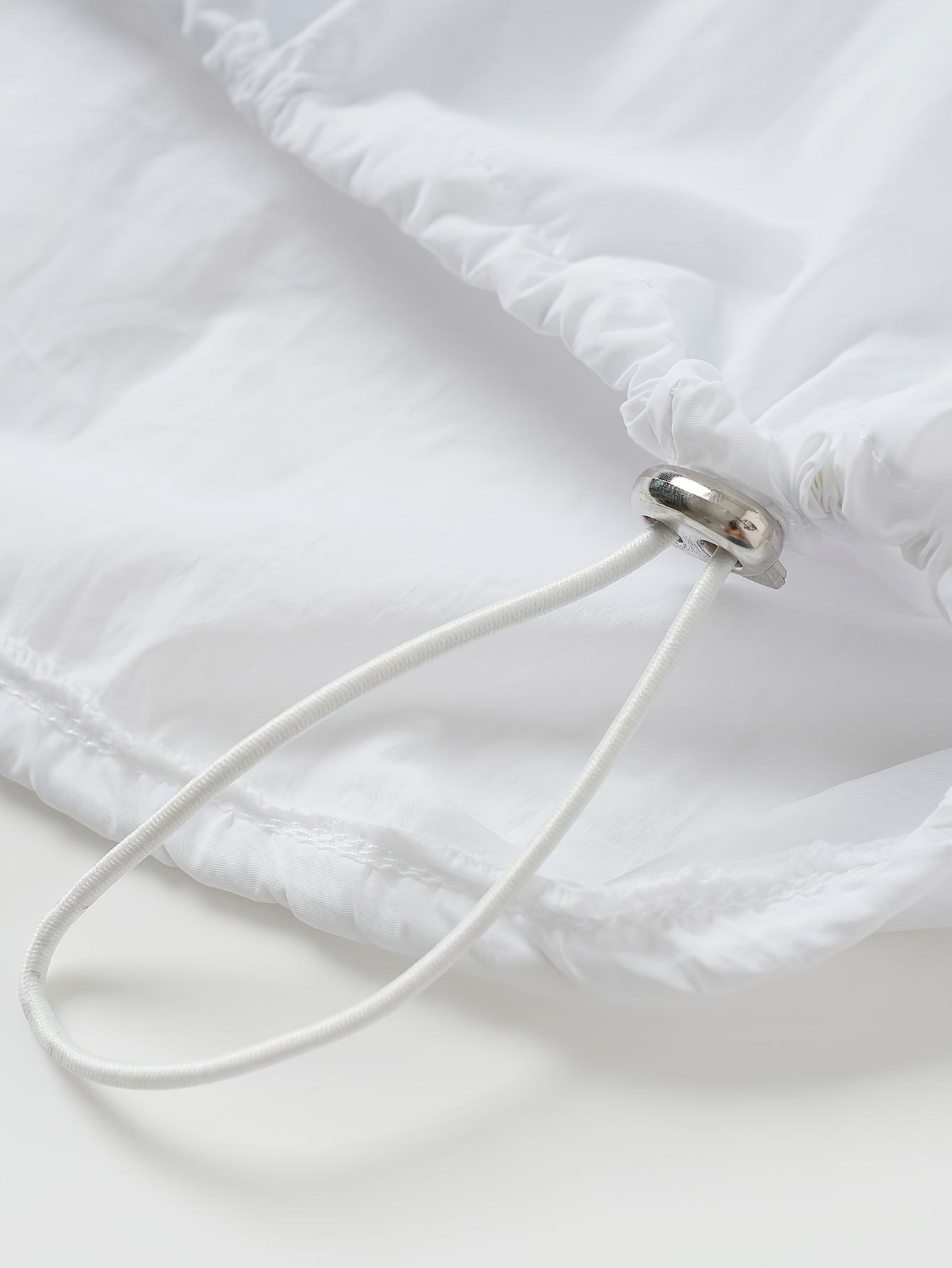 Spring and Summer Solid Color Hooded Sunscreen Jacket- Lightweight, Breathable, Loose-Fitting Open-Back Outdoor Short Sleeve Coat