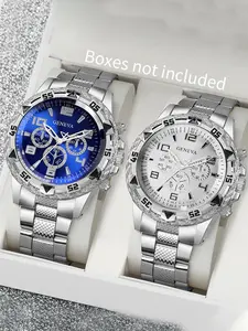 High-End Men's Business Chronograph Gift Set, 4-Piece Luxury Watch Collection, Trendy Multifunctional Watch