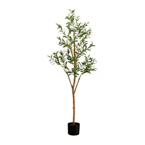 Nearly Natural 5' Artificial Olive Tree with Natural Trunk