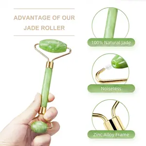 Natural Jade Roller for Face | Noiseless Facial Massage Tool for Glowing Skin