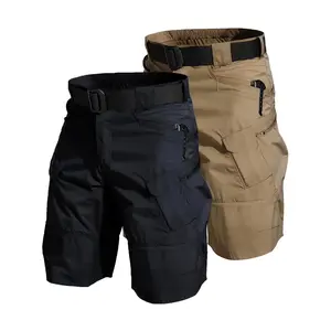 Men's 2-Pack Cargo Shorts Multi-Pocket Waterproof Tactical Shorts Lightweight Quick-Drying Breathable Cargo Shorts Fabric Men's Polyester Medium