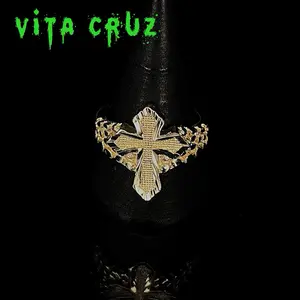 18k Gold Cruz Diamond Cut Ring Vintage Engagement Ring Engagement Wedding Ring