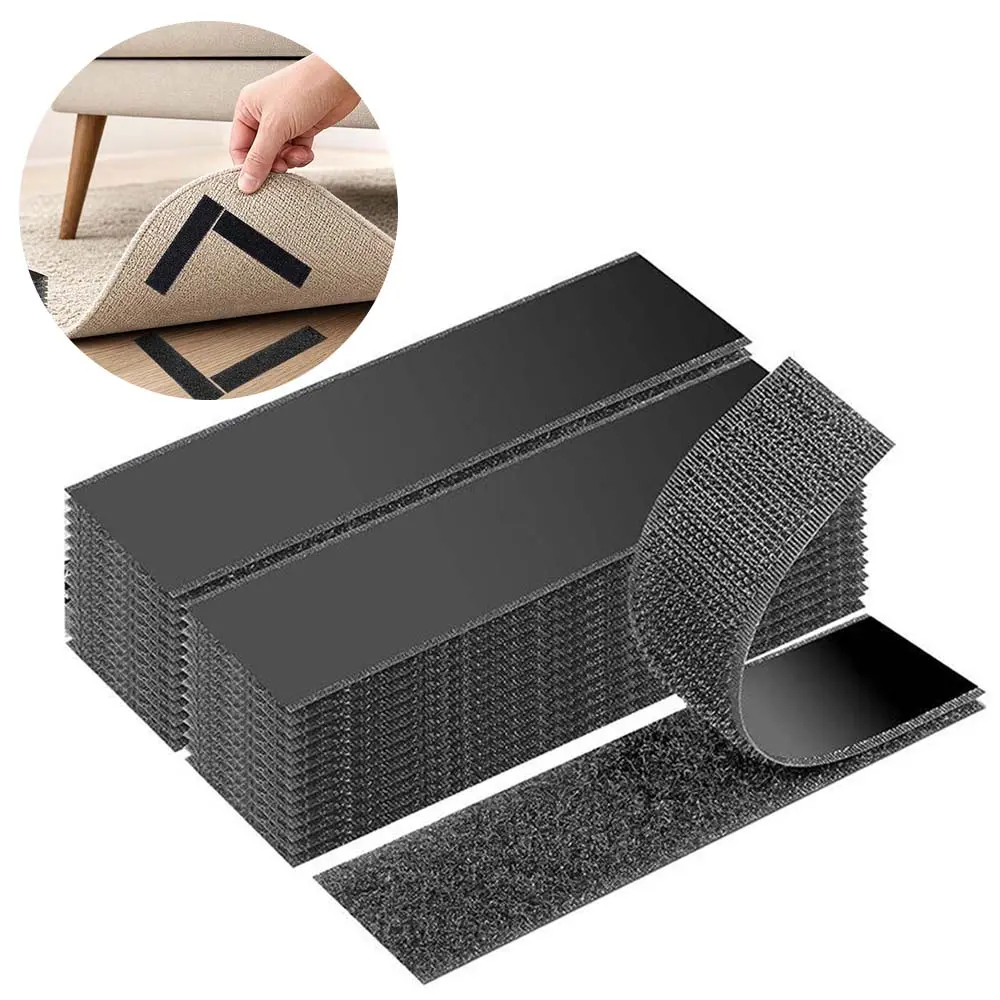 [ROOM HACK] 30-Piece Industrial Strength Velcro Strips - Damage-Free Adhesive Tape for Remote Controls & Ultimate Clean Vibe