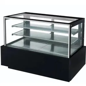 Dukers DDM60R 60" Straight Glass Refrigerated Cake Showcase