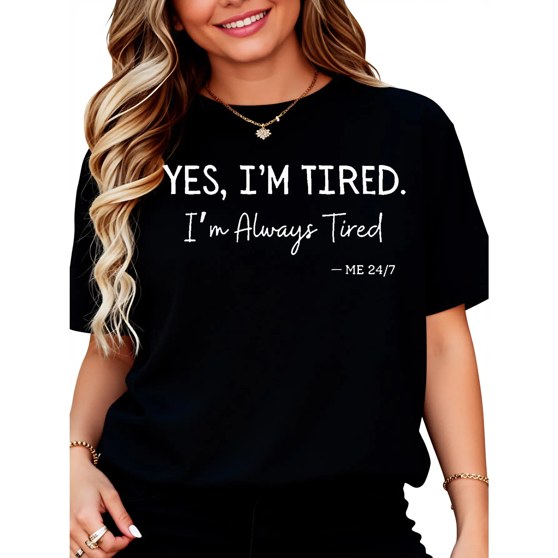 Retro Vintage Funny Yes I'm Tired I'm Always Tired T-Shirt