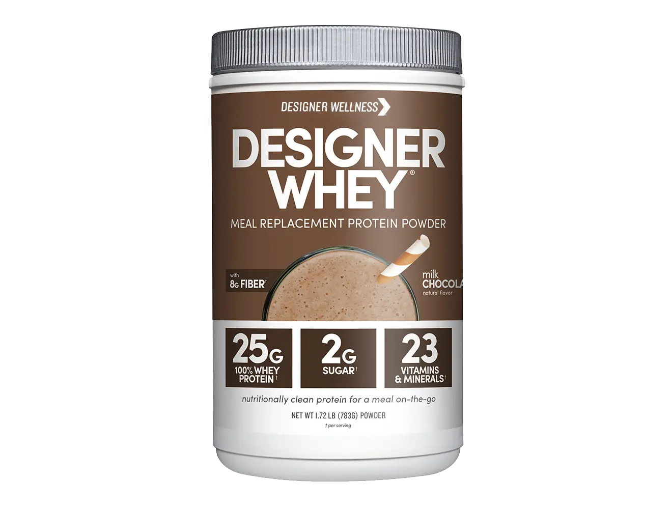 Designer Whey Meal Replacement Protein Powder, Chocolate Flavor - With Sunflower Seeds, Natural Digestive Enzymes for Adults, Energy Boost Support