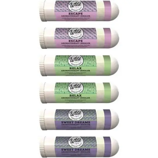 Aromatherapy Inhalers SLEEPYTIME 6 PACK (2 ESCAPE, 2 RELAX, 2 SWEET DREAMS)