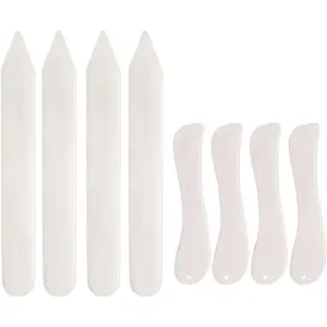 8 PCS Bone Folder Tool, Plastic Bone Folder Paper Creaser Set Scoring Tool for Paper Crafts Book-Binding Card Making and Office Supplies for Diy Handmade Leather Burnishing Bookbinding Books Cards