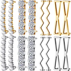16 Pieces Shoelace Charms for Sneakers Include 4 Pairs Gold and 4 Pairs Silver DIY Decorative Shoelace Charms Faux Pearl Rhinestones Shoes Accessory for Sneakers Casual Shoes Women Footwear Comfort jewelry