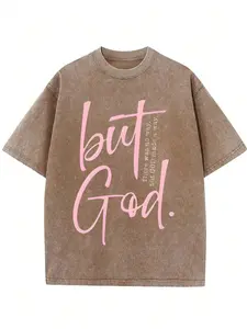 GLEC There Is No Other Way, Only God Has Made The Way. Classic Retro Fashion Casual Style Suitable For All Seasons, Simple And Versatile. God Will Bless You On Your Journey. This 230g Washed Cotton T-Shirt Is P