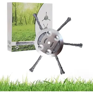 6 Inch Universal Grass Trimmer Head, 6 Blade Replacement Brush Cutter Head Compatible with Standard Weed Trimmer Tools