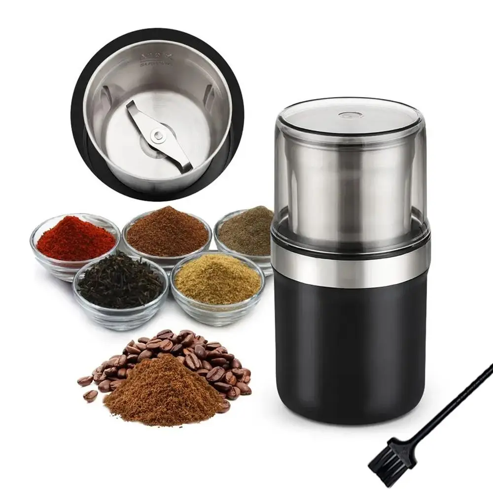 Electric Spice Grinding Machine, 1 Count Detachable Design Automatic Spice Grinding Machine, Household Kitchen Appliances for Garlic, Herbs, Grains, a