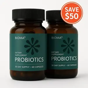 BIOMA Probiotics Pack of 2 | 60 Capsules Each (30-Day Supply) | Gut Health & Digestive Support | Save $50 Bundle