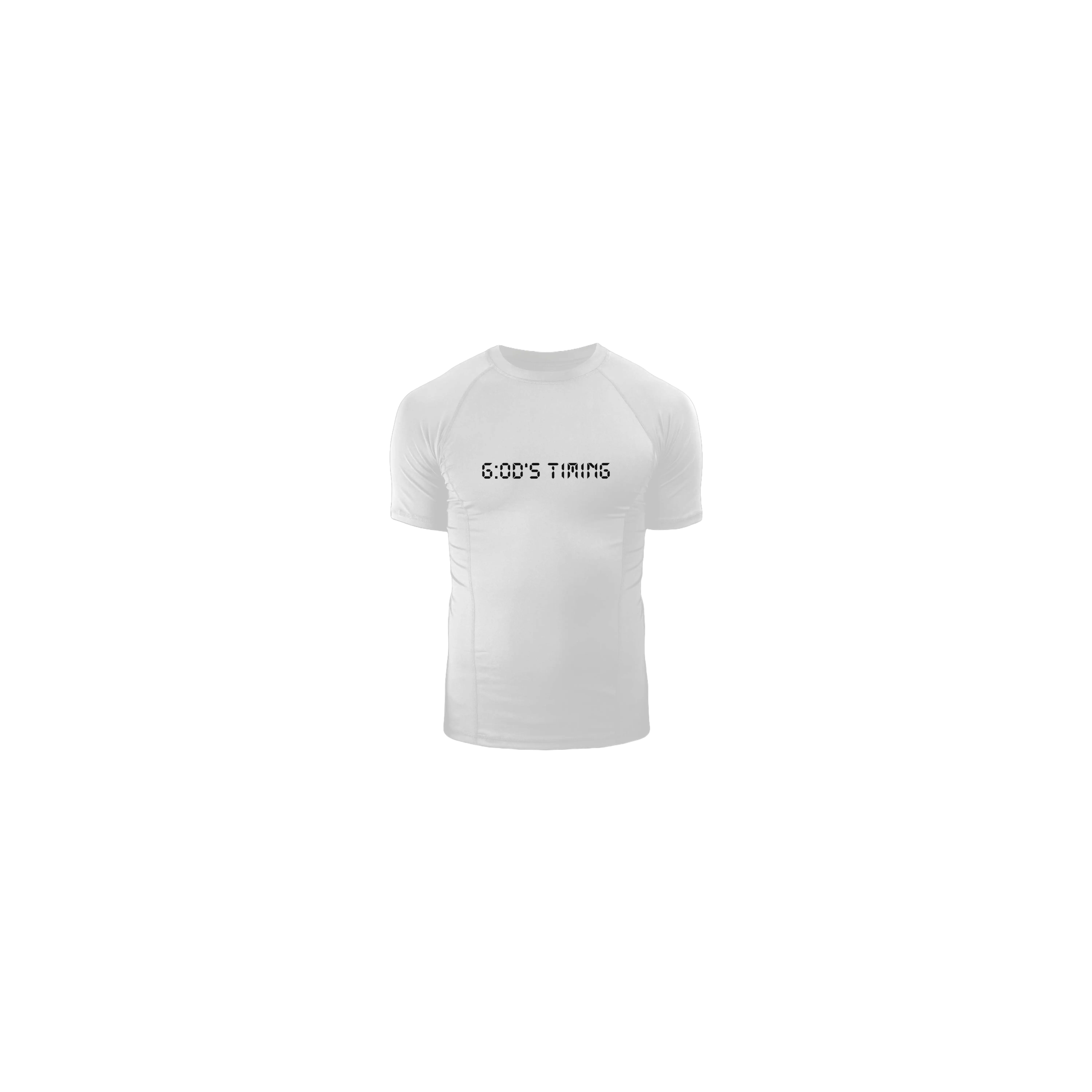 "G:od's Timing" Compression Shirt (White)