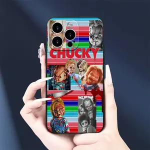 Chucky-Themed Stylish Black Phone Cover That Is Resistant to Stains And Offers Comprehensive Lens Protection. This Durable Case Provides Reliable Safeguarding for iPhone 17 16 15 14 13 12 11 Pro Max Plus Versions, Making It a Perfect Gift.