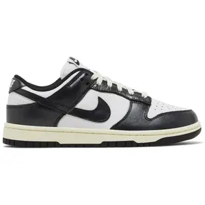 Nike Dunk Low "Vintage Panda" Black White 100% Authentic Shoes, Leather Upper