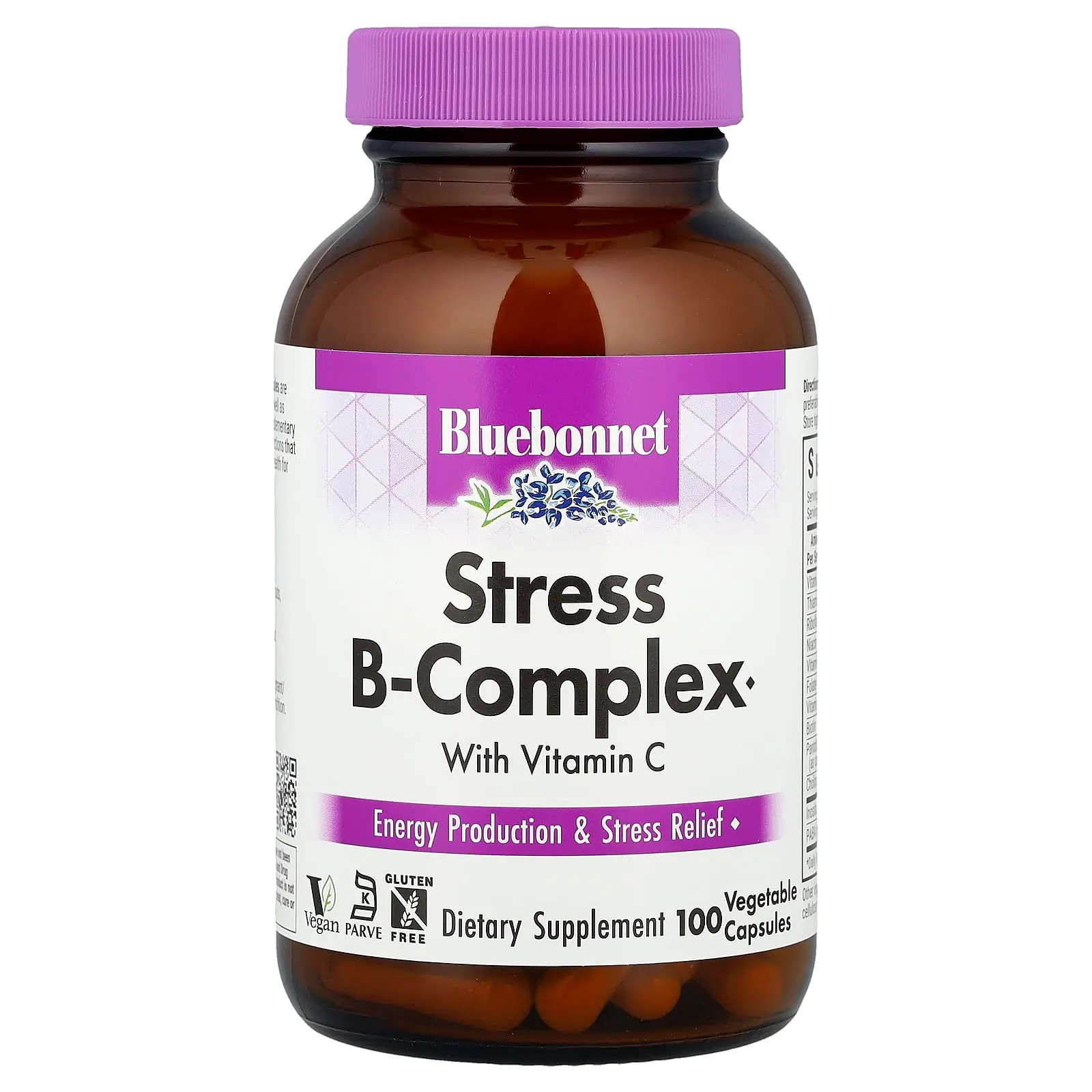 Bluebonnet Nutrition Stress B-Complex, 100 Vegetable Capsules