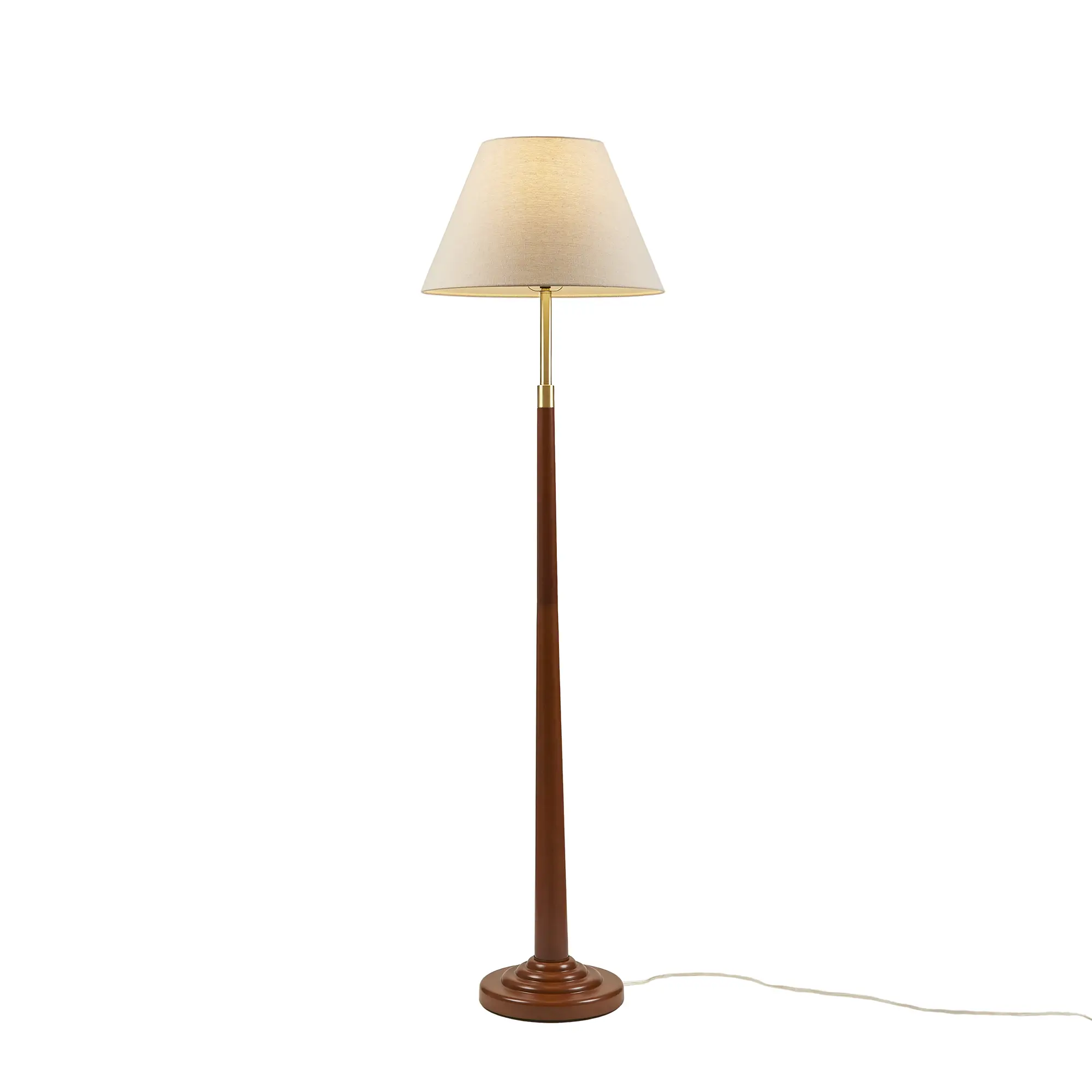 Textured Ceramic Table Lamp with Fluted Fabric Shade, One Size
