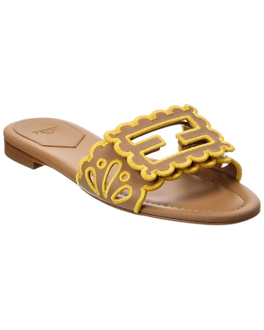 FENDI Baguette Leather Sandal