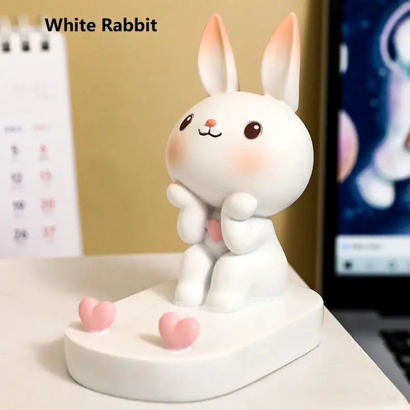 Cute Cartoon Rabbit Cell Phone Stand, Phone Holder Design, Creative Desk Organizer Gift for Women & Girls, Office Decorative Accessory for Home & Party Use, Cell Phone Holders