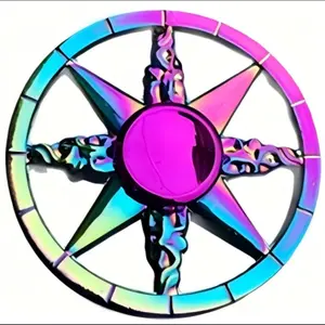 1pc Vibrant Fidget Spinner Toy in Random Purple and Blue Colors - Handheld Finger Spinner with Unique Design, Ideal for Focus and Tabletop Entertainment, Perfect Party Gift and Gift Bag Filler