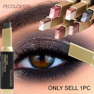 6pcs/set Pearlescent Two-color Double Ended Eyeshadow Stick - Sequins Fine Glitter, Waterproof and Smudge-proof, Pearlescent Powder Stick for Day to Night Looks, Long-lasting Smoky Eyeshadow Pen, Glitter Shimmer Eyeshadow, Suitable for Daily Use