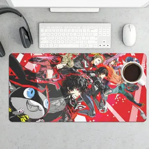 Persona 5 Anime Extended Desk Mat 31.5x15.75 in, Large Gaming Mouse Pad, Non-Slip Base for Office & Gaming Setup