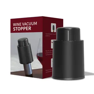 【2 PACK】Wine merchant gift, food grade material, press type fresh-keeping plastic, vacuum red wine stopper