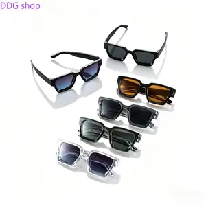 6-Pack Unisex Thick Frame Sunglasses, 2026 Trendy Rectangular Street Style Shades, Classic Retro Eyewear Set, Protection Glasses for Street Photography, Outdoor Casual & Daily Use