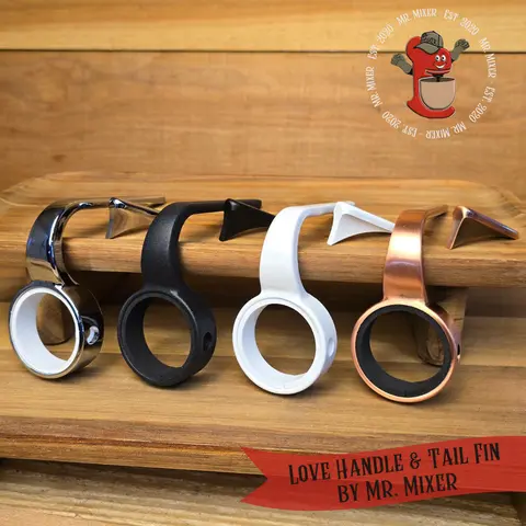 Love Handle & Tail Fin for KitchenAid Mixer compatible with Tilt Head KitchenAid mixers.