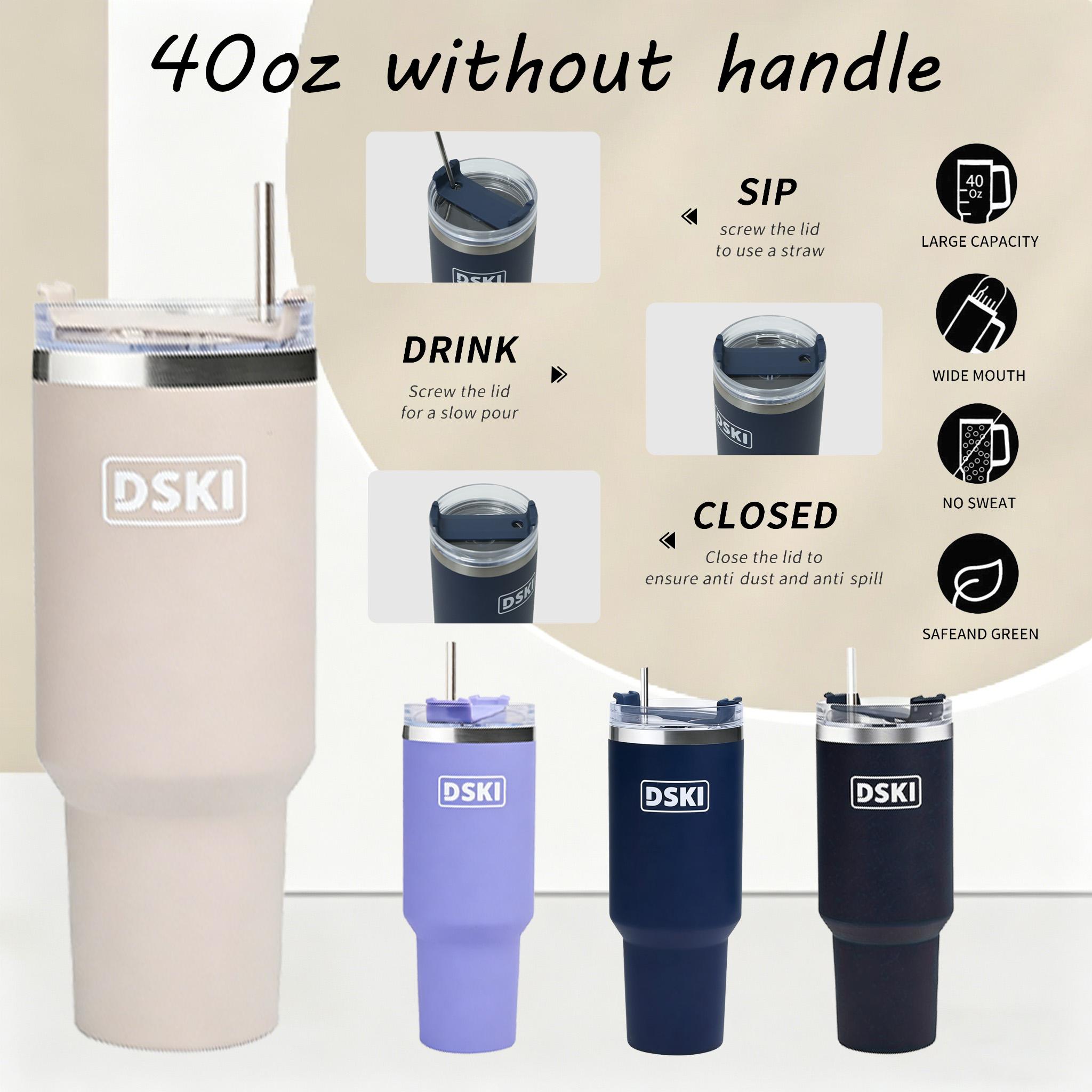 Vacuum insulated, effective cooling 30oz/40oz, stainless steel cup with/without handle, double-layer vacuum, suitable for daily use or travel