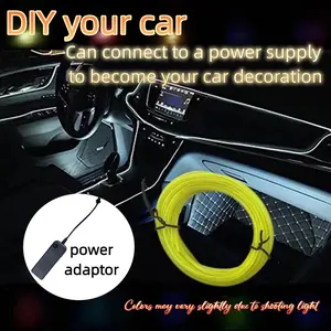 Neon Glowing El Light String (fluorescent green )1pcs, Party Decorations, Coachella Music Festival, Club, Festival, Birthday, Wedding