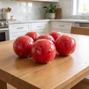 Watermelon smoothie squeeze toy, a stress-relieving toy, soft to the touch and highly malleable.
