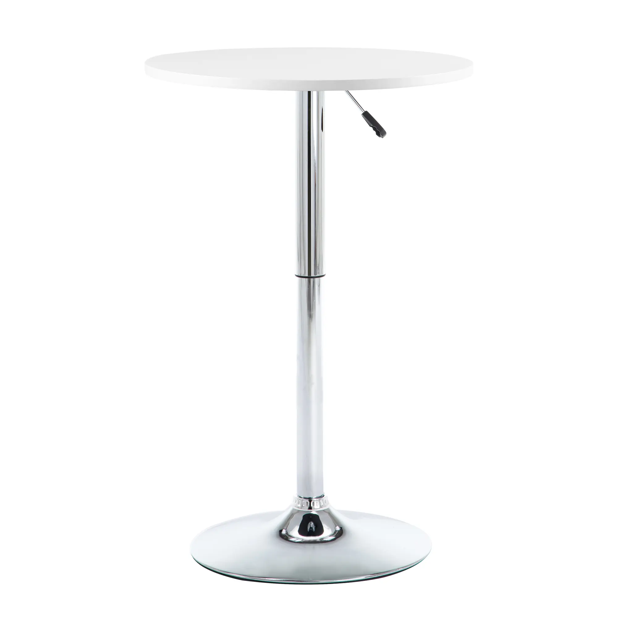 LSSPAIDA Adjustable Height Rotating Bar Table, Wooden Tabletop, Metal Base