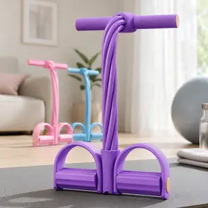 Fitness Resistance Bands Foot Ankle Puller Trainer, , Home Exercise Equipment for Strength & Body Shaping (No Yoga Mat Included)