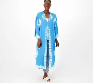 LOGO by Lori Goldstein Beach to Street Tie Dye Duster