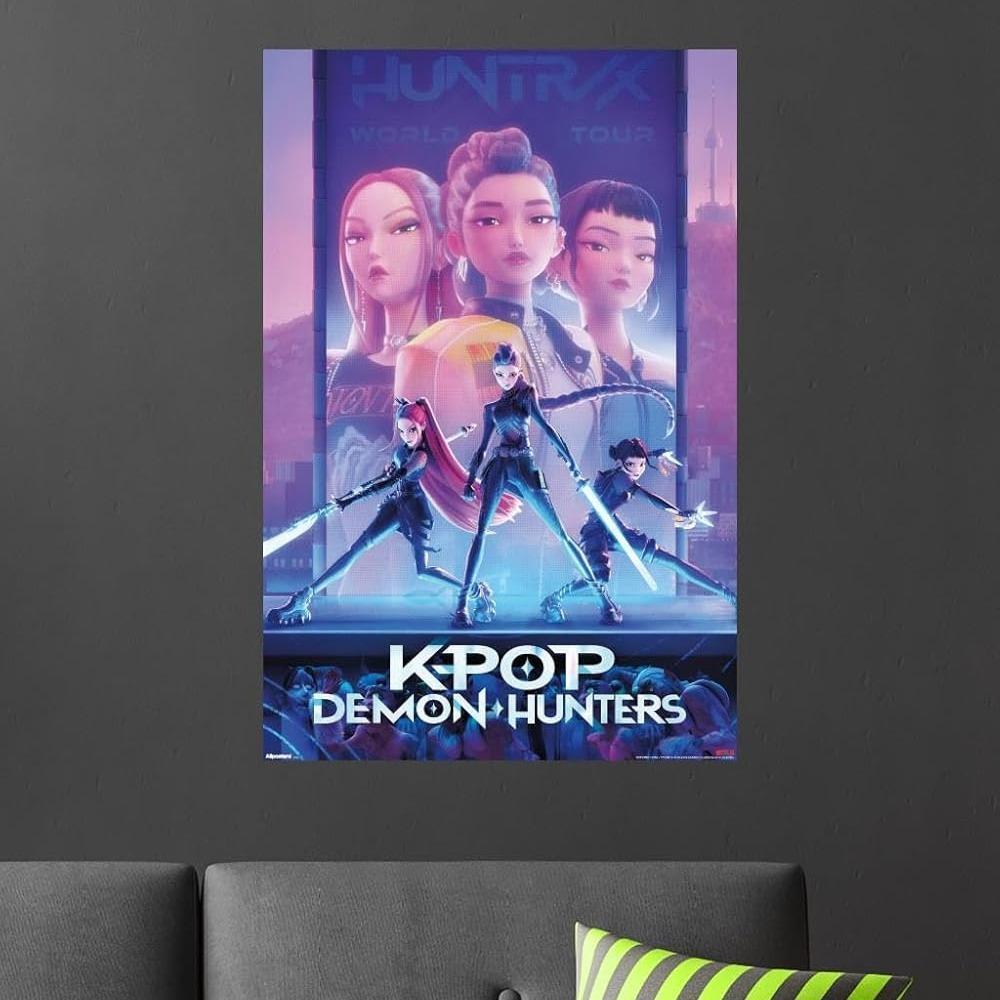 K-Pop Demon Hunters Bedroom Wall Tapestry — Home Decor Tapestry & Fan Party Backdrop Poster