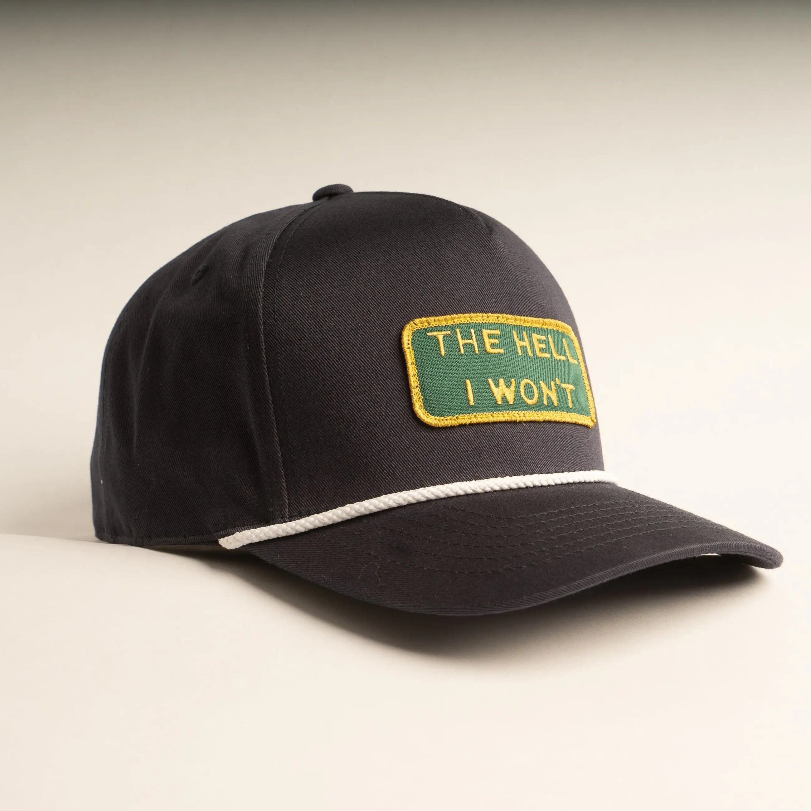 "THE HELL I WON'T" Blue Captains (rope) hat "THE HELL I WON'T" Blue Captains (rope) hat